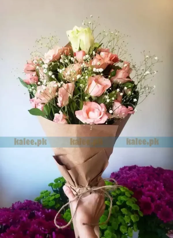 pink flower white flower baybud