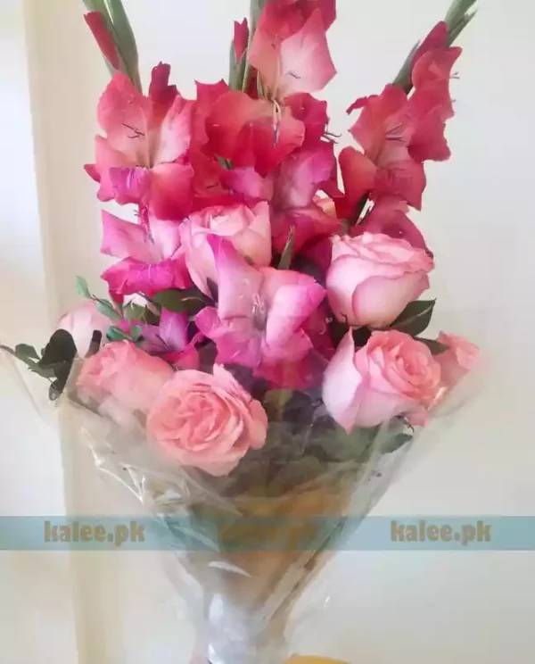 Pink Flowers With White Glade Bouquet