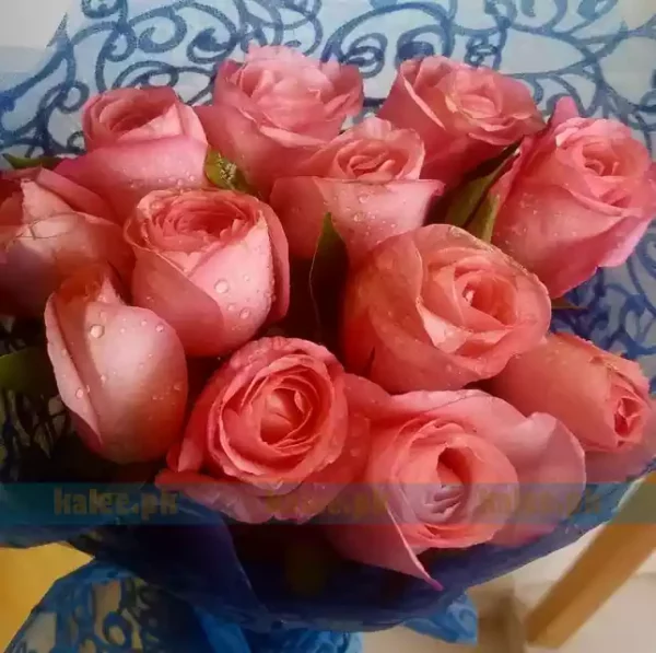Imported Pink Rose Flowers Bouquet